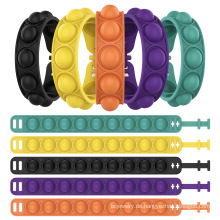 Shangjie OEM Pulsera farbenfrohe Druckstress Angst lindern benutzerdefinierte Armband Armband Silikon Zappelarmband